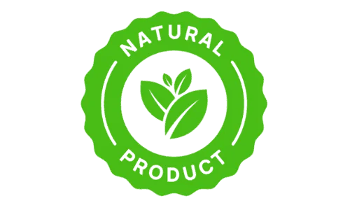 Natural Product logo indicating that the product is made with all-natural ingredients, emphasizing purity and health benefits.